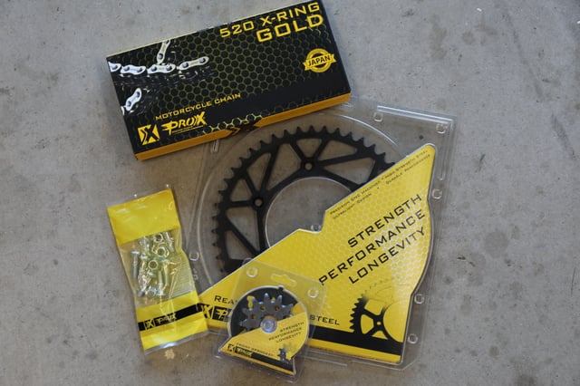 dirt bike sprockets and chain
