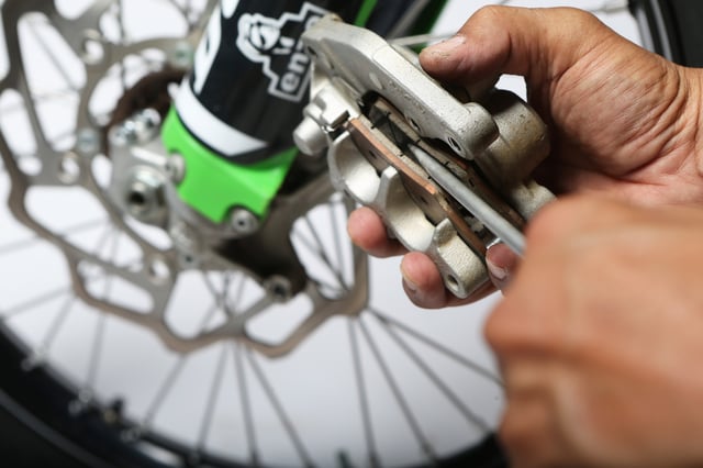 replacing dirt bike brake pads